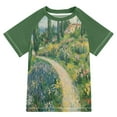 thumbnail image 1 of FORMRS Boys Rash Guard Short Sleeves Swim Shirt Quick Dry UPF 50+ Sun Protection, Sizes 3-12T, Art Garden Scene, 1 of 6