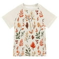 thumbnail image 1 of FORMRS Boys Rash Guard with Short Sleeves UPF 50+ Swim Shirts Sizes 3-12T, Autumn Leaves, 1 of 6