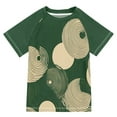 thumbnail image 1 of FORMRS Boys Rash Guard Short Sleeves Swim Shirt Quick Dry UPF 50+ Sun Protection, Sizes 3-12T, Beige Abstract, 1 of 6