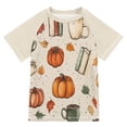 thumbnail image 1 of FORMRS Boys Rash Guard Short Sleeves Swim Shirt Quick Dry UPF 50+ Sun Protection, Sizes 3-12T, Beige Fall Coffee, 1 of 6