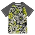 thumbnail image 1 of FORMRS Boys Rash Guard with Short Sleeves UPF 50+ Swim Shirts Sizes 3-12T, Beige Flower Pattern, 1 of 6