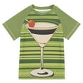 thumbnail image 1 of FORMRS Boys Rash Guard with Short Sleeves UPF 50+ Swim Shirts Sizes 3-12T, Black Martini, 1 of 6