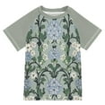 thumbnail image 1 of FORMRS Boys Rash Guard with Short Sleeves UPF 50+ Swim Shirts Sizes 3-12T, Blue Blossom, 1 of 6