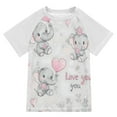 thumbnail image 1 of FORMRS Boys Rash Guard with Short Sleeves UPF 50+ Swim Shirts Sizes 3-12T, Cartoon Elephant, 1 of 6