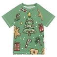thumbnail image 1 of FORMRS Boys Rash Guard with Short Sleeves UPF 50+ Swim Shirts Sizes 3-12T, Christmas Cookies, 1 of 6