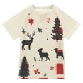 thumbnail image 1 of FORMRS Boys Rash Guard with Short Sleeves UPF 50+ Swim Shirts Sizes 3-12T, Christmas Forest, 1 of 6