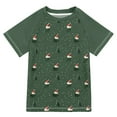 thumbnail image 1 of FORMRS Boys Rash Guard Short Sleeves Swim Shirt Quick Dry UPF 50+ Sun Protection, Sizes 3-12T, Christmas Forest, 1 of 6