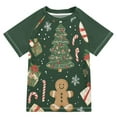 thumbnail image 1 of FORMRS Boys Rash Guard with Short Sleeves UPF 50+ Swim Shirts Sizes 3-12T, Christmas Gift Pattern, 1 of 6