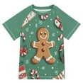 thumbnail image 1 of FORMRS Boys Rash Guard with Short Sleeves UPF 50+ Swim Shirts Sizes 3-12T, Christmas Gingerbread, 1 of 6