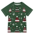 thumbnail image 1 of FORMRS Boys Rash Guard with Short Sleeves UPF 50+ Swim Shirts Sizes 3-12T, Christmas Hats, 1 of 6