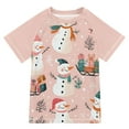 thumbnail image 1 of FORMRS Boys Rash Guard with Short Sleeves UPF 50+ Swim Shirts Sizes 3-12T, Christmas Snowman, 1 of 6