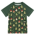 thumbnail image 1 of FORMRS Boys Rash Guard Short Sleeves Swim Shirt Quick Dry UPF 50+ Sun Protection, Sizes 3-12T, Christmas Tree, 1 of 6