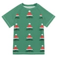 thumbnail image 1 of FORMRS Boys Rash Guard with Short Sleeves UPF 50+ Swim Shirts Sizes 3-12T, Christmas Trees, 1 of 6