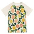 thumbnail image 1 of FORMRS Boys Rash Guard with Short Sleeves UPF 50+ Swim Shirts Sizes 3-12T, Citrus Fruits, 1 of 6