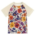 thumbnail image 1 of FORMRS Boys Rash Guard Short Sleeves Swim Shirt Quick Dry UPF 50+ Sun Protection, Sizes 3-12T, Colorful Flowers Pattern, 1 of 6