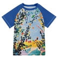 thumbnail image 1 of FORMRS Boys Rash Guard with Short Sleeves UPF 50+ Swim Shirts Sizes 3-12T, Colorful Leaves, 1 of 6