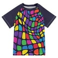 thumbnail image 1 of FORMRS Boys Rash Guard with Short Sleeves UPF 50+ Swim Shirts Sizes 3-12T, Colorful Psychedelic, 1 of 6