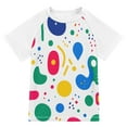 thumbnail image 1 of FORMRS Boys Rash Guard Short Sleeves Swim Shirt Quick Dry UPF 50+ Sun Protection, Sizes 3-12T, Colorful Round, 1 of 6