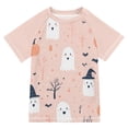 thumbnail image 1 of FORMRS Boys Rash Guard Short Sleeves Swim Shirt Quick Dry UPF 50+ Sun Protection, Sizes 3-12T, Cute Cartoon Halloween, 1 of 6