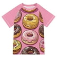 thumbnail image 1 of FORMRS Boys Rash Guard with Short Sleeves UPF 50+ Swim Shirts Sizes 3-12T, Cute Doughnuts Pattern, 1 of 6
