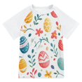 thumbnail image 1 of FORMRS Boys Rash Guard Short Sleeves Swim Shirt Quick Dry UPF 50+ Sun Protection, Sizes 3-12T, Cute Easter Eggs, 1 of 6