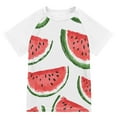 thumbnail image 1 of FORMRS Boys Rash Guard with Short Sleeves UPF 50+ Swim Shirts Sizes 3-12T, Cute Watermelon, 1 of 6