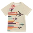thumbnail image 1 of FORMRS Boys Rash Guard Short Sleeves Swim Shirt Quick Dry UPF 50+ Sun Protection, Sizes 3-12T, Flying Planes, 1 of 6