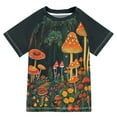thumbnail image 1 of FORMRS Boys Rash Guard Short Sleeves Swim Shirt Quick Dry UPF 50+ Sun Protection, Sizes 3-12T, Forest Mushroom, 1 of 6
