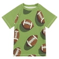thumbnail image 1 of FORMRS Boys Rash Guard Short Sleeves Swim Shirt Quick Dry UPF 50+ Sun Protection, Sizes 3-12T, Game Day Footballs, 1 of 6