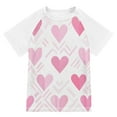 thumbnail image 1 of FORMRS Boys Rash Guard with Short Sleeves UPF 50+ Swim Shirts Sizes 3-12T, Geometric Love, 1 of 6