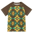 thumbnail image 1 of FORMRS Boys Rash Guard with Short Sleeves UPF 50+ Swim Shirts Sizes 3-12T, Geometric Patterns, 1 of 6