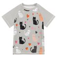 thumbnail image 1 of FORMRS Boys Rash Guard Short Sleeves Swim Shirt Quick Dry UPF 50+ Sun Protection, Sizes 3-12T, Gray Cartoon Pattern, 1 of 6