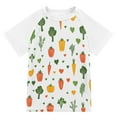 thumbnail image 1 of FORMRS Boys Rash Guard with Short Sleeves UPF 50+ Swim Shirts Sizes 3-12T, Green Cute Vegetables, 1 of 6
