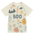 thumbnail image 1 of FORMRS Boys Rash Guard with Short Sleeves UPF 50+ Swim Shirts Sizes 3-12T, Halloween Cute Pumpkins, 1 of 6