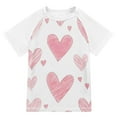 thumbnail image 1 of FORMRS Boys Rash Guard with Short Sleeves UPF 50+ Swim Shirts Sizes 3-12T, Hand Drawn Hearts, 1 of 6