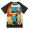 thumbnail image 1 of FORMRS Boys Rash Guard Short Sleeves Swim Shirt Quick Dry UPF 50+ Sun Protection, Sizes 3-12T, Modern Cocktails, 1 of 6