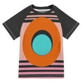 thumbnail image 1 of FORMRS Boys Rash Guard with Short Sleeves UPF 50+ Swim Shirts Sizes 3-12T, Orange Circle, 1 of 6