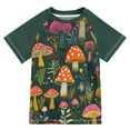 thumbnail image 1 of FORMRS Boys Rash Guard with Short Sleeves UPF 50+ Swim Shirts Sizes 3-12T, Orange Mushroom, 1 of 6