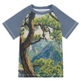 thumbnail image 1 of FORMRS Boys Rash Guard Short Sleeves Swim Shirt Quick Dry UPF 50+ Sun Protection, Sizes 3-12T, Pine Tree, 1 of 6