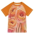 thumbnail image 1 of FORMRS Boys Rash Guard Short Sleeves Swim Shirt Quick Dry UPF 50+ Sun Protection, Sizes 3-12T, Pink Flowers, 1 of 6