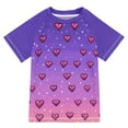 thumbnail image 1 of FORMRS Boys Rash Guard with Short Sleeves UPF 50+ Swim Shirts Sizes 3-12T, Pixel Love, 1 of 6