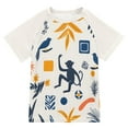 thumbnail image 1 of FORMRS Boys Rash Guard with Short Sleeves UPF 50+ Swim Shirts Sizes 3-12T, Playful Forest, 1 of 6