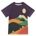 thumbnail image 1 of FORMRS Boys Rash Guard with Short Sleeves UPF 50+ Swim Shirts Sizes 3-12T, Purple Mountain, 1 of 6