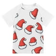 thumbnail image 1 of FORMRS Boys Rash Guard with Short Sleeves UPF 50+ Swim Shirts Sizes 3-12T, Santa Hats Pattern, 1 of 6