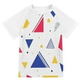thumbnail image 1 of FORMRS Boys Rash Guard with Short Sleeves UPF 50+ Swim Shirts Sizes 3-12T, Simple Triangles, 1 of 6