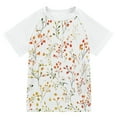 thumbnail image 1 of FORMRS Boys Rash Guard Short Sleeves Swim Shirt Quick Dry UPF 50+ Sun Protection, Sizes 3-12T, Small Floral Pattern, 1 of 6
