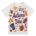 thumbnail image 1 of FORMRS Boys Rash Guard Short Sleeves Swim Shirt Quick Dry UPF 50+ Sun Protection, Sizes 3-12T, Warm Autumn Day, 1 of 6
