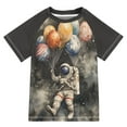 thumbnail image 1 of FORMRS Boys Rash Guard with Short Sleeves UPF 50+ Swim Shirts Sizes 3-12T, Watercolor Space, 1 of 6
