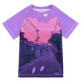 thumbnail image 1 of FORMRS Boys Rash Guard Short Sleeves Swim Shirt Quick Dry UPF 50+ Sun Protection, Sizes 3-12T, White Cat Walking, 1 of 6