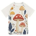 thumbnail image 1 of FORMRS Boys Rash Guard with Short Sleeves UPF 50+ Swim Shirts Sizes 3-12T, White Mushroom, 1 of 6